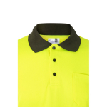 Polo de trabalho manga comprida com refletores 160 g/m2 Velilla cor verde militar quinta vista