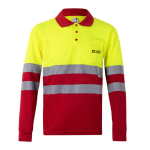Polo de trabalho manga comprida com refletores 160 g/m2 Velilla vista principal