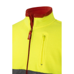 Casaco softshell de poliéster/elastano com refletor 280 g/m2 Velilla cor vermelho oitava vista