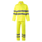 Impermeável de trabalho com refletores 130 g/m2 Velilla cor amarelo fluorescente segunda vista