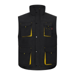 Colete de trabalho unissexo multibolsos de poliéster 120 g/m2 Velilla cor amarelo segunda vista