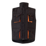 Colete de trabalho unissexo multibolsos de poliéster 120 g/m2 Velilla cor cor-de-laranja segunda vista