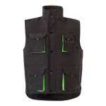 Colete de trabalho unissexo multibolsos de poliéster 120 g/m2 Velilla cor verde bosque segunda vista