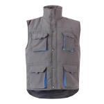 Colete de trabalho unissexo multibolsos de poliéster 120 g/m2 Velilla cor azul real segunda vista