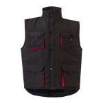 Colete de trabalho unissexo multibolsos de poliéster 120 g/m2 Velilla cor vermelho-escuro segunda vista