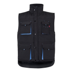 Colete de trabalho unissexo multibolsos de poliéster 120 g/m2 Velilla cor azul-claro segunda vista