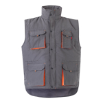 Colete de trabalho unissexo multibolsos de poliéster 120 g/m2 Velilla cor cor-de-laranja escuro segunda vista