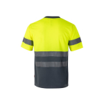 T-shirt de trabalho técnica, poliéster com refletores 140 g/m2 Velilla cor cinzento