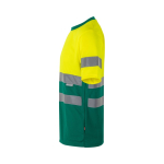 T-shirt de trabalho técnica, poliéster com refletores 140 g/m2 Velilla cor verde terceira vista