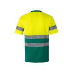 T-shirt de trabalho técnica, poliéster com refletores 140 g/m2 Velilla cor verde