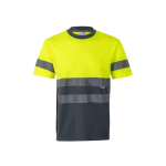 T-shirt de trabalho, refletores, poliéster 140 g/m2 Velilla cor cinzento segunda vista