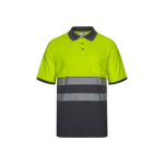Polo de trabalho piqué, manga curta algodão/poliéster 150 g/m2 Velilla cor cinzento segunda vista