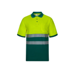 Polo de trabalho piqué, manga curta algodão/poliéster 150 g/m2 Velilla cor verde segunda vista