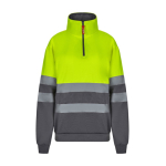 Casaco de trabalho de poliéster polar 300 g/m2 Velilla cor cinzento