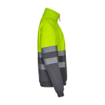 Casaco de trabalho de poliéster polar 300 g/m2 Velilla cor cinzento quarta vista
