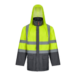 Parka de trabalho 4 em 1, poliéster revestida com PU 180 g/m2 Velilla cor cinzento quinta vista