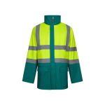Parka de trabalho 4 em 1, poliéster revestida com PU 180 g/m2 Velilla cor verde segunda vista