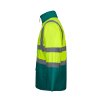 Parka de trabalho 4 em 1, poliéster revestida com PU 180 g/m2 Velilla cor verde terceira vista