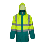 Parka de trabalho 4 em 1, poliéster revestida com PU 180 g/m2 Velilla cor verde quinta vista