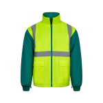 Parka de trabalho 4 em 1, poliéster revestida com PU 180 g/m2 Velilla cor verde sexta vista