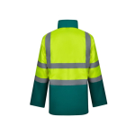 Parka de trabalho 4 em 1, poliéster revestida com PU 180 g/m2 Velilla cor verde