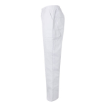Calças multibolsos unissexo de algodão e poliéster 200 g/m2 Velilla cor branco terceira vista