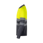 Polo de piqué extragrande de algodão e poliéster 150 g/m2 Velilla cor cinzento terceira vista