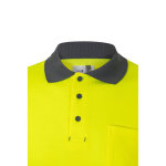 Polo de piqué extragrande de algodão e poliéster 150 g/m2 Velilla cor cinzento sexta vista