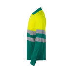 Polo de piqué extragrande de algodão e poliéster 150 g/m2 Velilla cor verde terceira vista