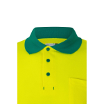 Polo de piqué extragrande de algodão e poliéster 150 g/m2 Velilla cor verde sexta vista