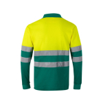 Polo de piqué extragrande de algodão e poliéster 150 g/m2 Velilla cor verde