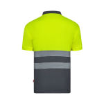 Polo de trabalho manga curta, unissexo 140 g/m2 Velilla cor cinzento