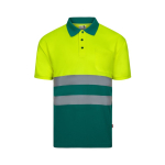 Polo de trabalho manga curta, unissexo 140 g/m2 Velilla cor verde segunda vista