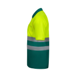 Polo de trabalho manga curta, unissexo 140 g/m2 Velilla cor verde terceira vista