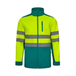 Casaco de trabalho softshell forro polar de poliéster 280 g/m2 Velilla cor verde segunda vista