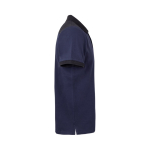 Polo de trabalho piqué unissexo manga curta poliéster 200 g/m2 Velilla cor azul terceira vista