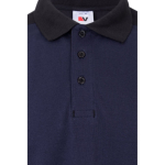 Polo de trabalho piqué unissexo manga curta poliéster 200 g/m2 Velilla cor azul sexta vista
