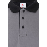 Polo de trabalho piqué unissexo manga curta poliéster 200 g/m2 Velilla cor cinzento sexta vista