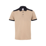 Polo de trabalho piqué unissexo manga curta poliéster 200 g/m2 Velilla cor bege segunda vista