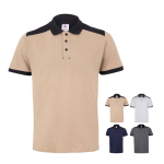 Polo de trabalho piqué unissexo manga curta poliéster 200 g/m2 Velilla varias cores