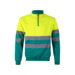 Jersey de trabalho polar, bicolor, de poliéster 300 g/m2 cor amarelo segunda vista