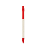 Caneta de alumínio reciclado de pacotes de leite, tinta azul cor vermelho segunda vista