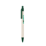 Caneta de alumínio reciclado de pacotes de leite, tinta azul cor verde-escuro imagem com logo 2