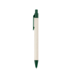 Caneta de alumínio reciclado de pacotes de leite, tinta azul cor verde-escuro