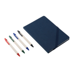 Caneta de alumínio reciclado de pacotes de leite, tinta azul