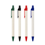 Caneta de alumínio reciclado de pacotes de leite, tinta azul varias cores