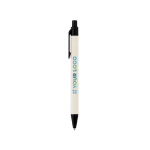 Caneta de alumínio reciclado de pacotes de leite, tinta azul vista principal