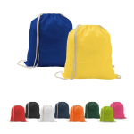 Mochila de cordão de algodão reciclado e poliéster 150 g/m2 varias cores