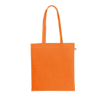 Saco de compras de algodão reciclado e poliéster 150 g/m2 cor cor-de-laranja