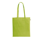 Saco de compras de algodão reciclado e poliéster 150 g/m2 cor verde-claro